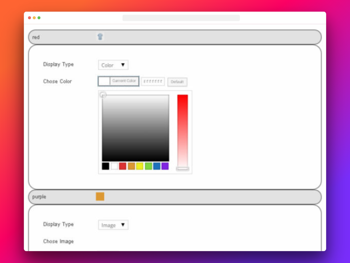 image swatches